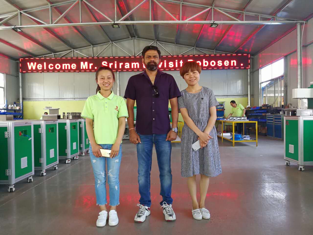 Narendra Srirams during a China battery factory visit